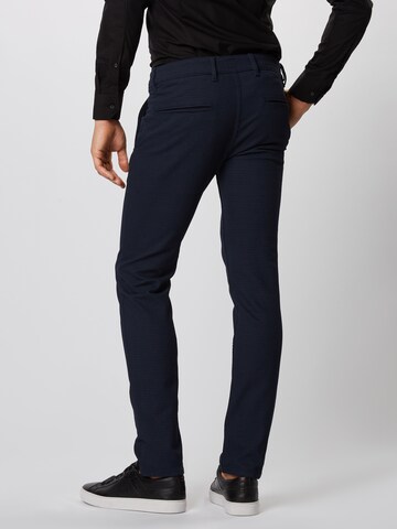 BOSS Slimfit Chino in Blauw: terug