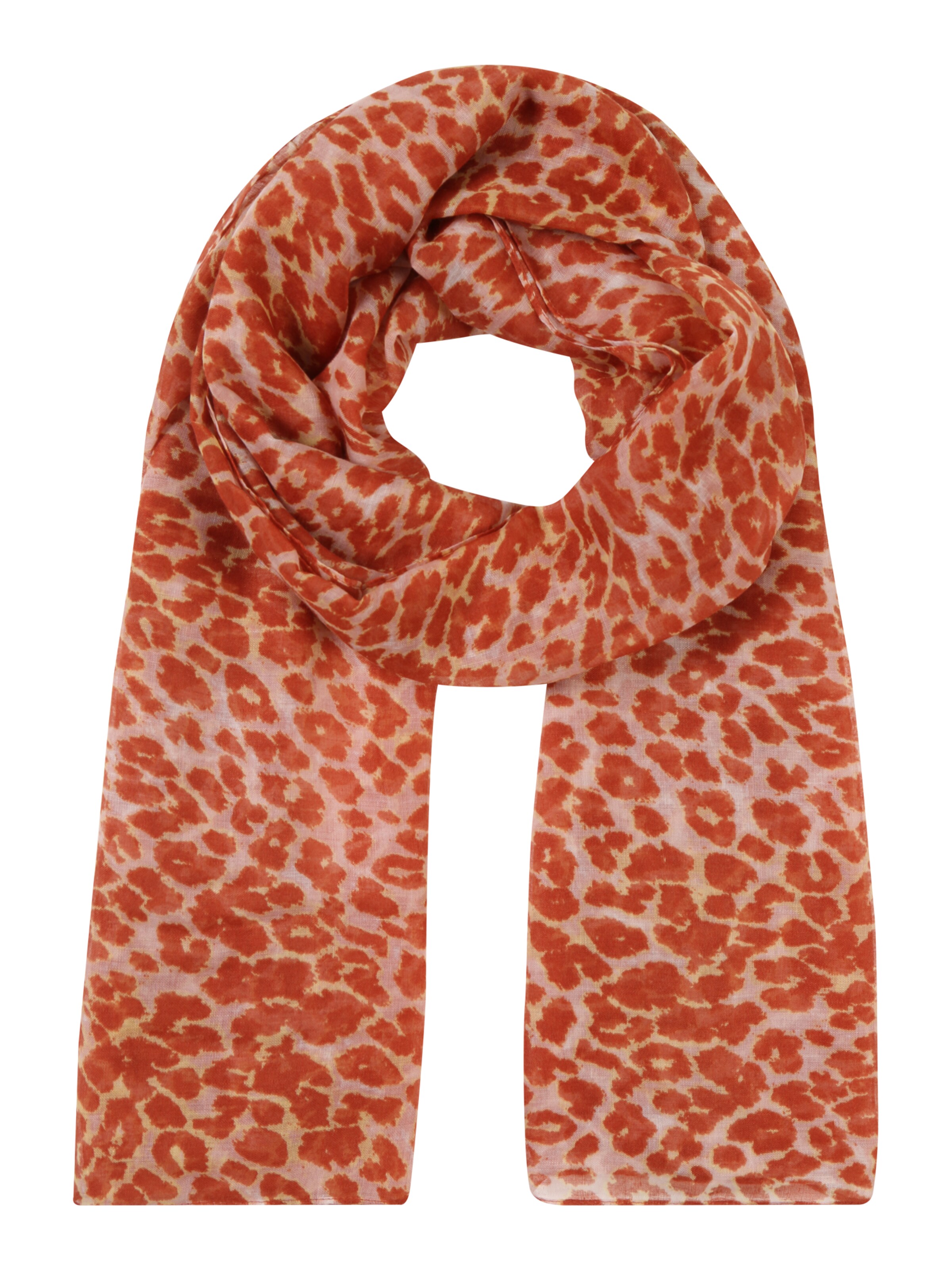 PIECES - Doek 'ENJA' in de kleur Roestrood