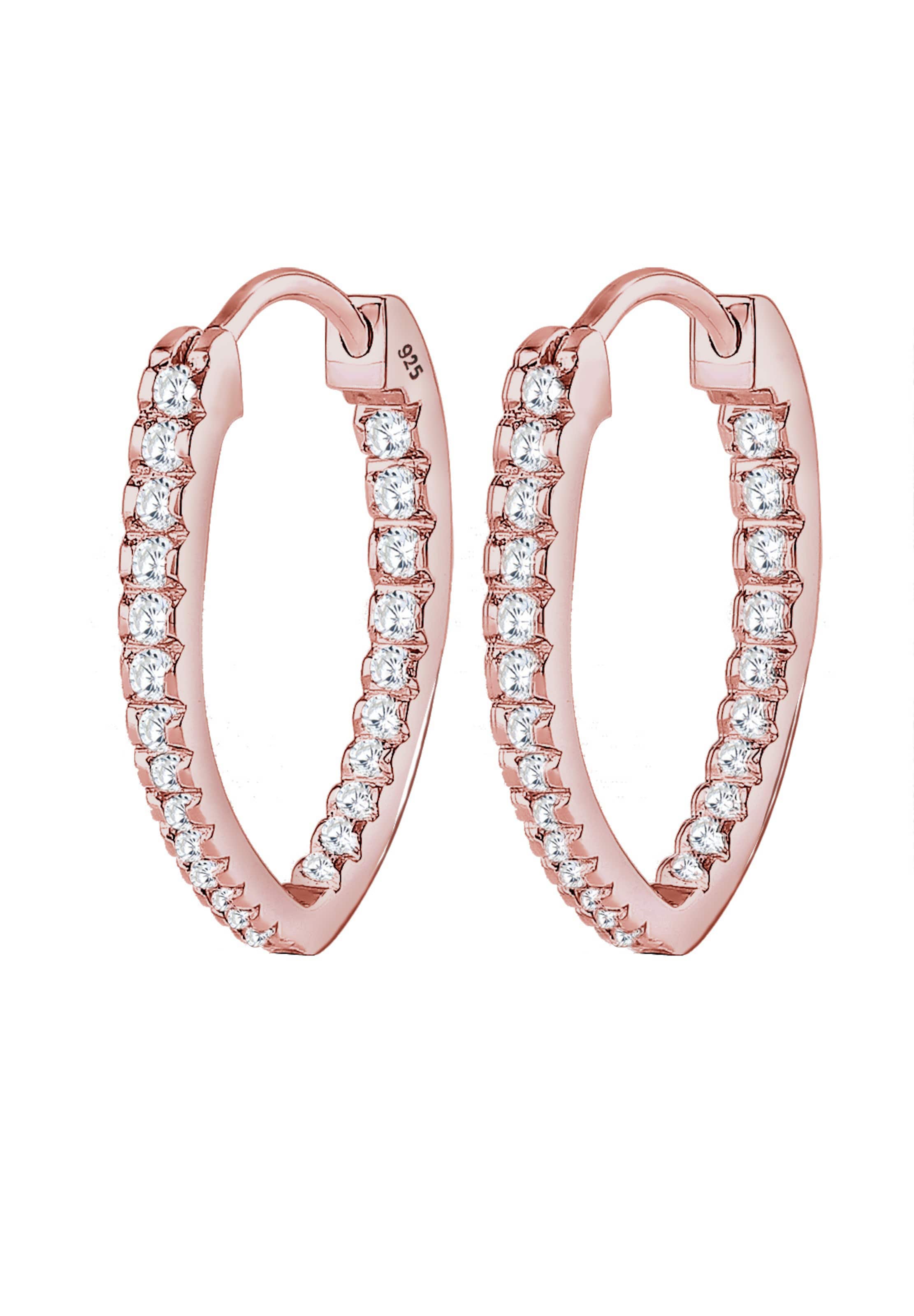 ELLI Ohrringe 'Oval' in Gold: Vorderseite