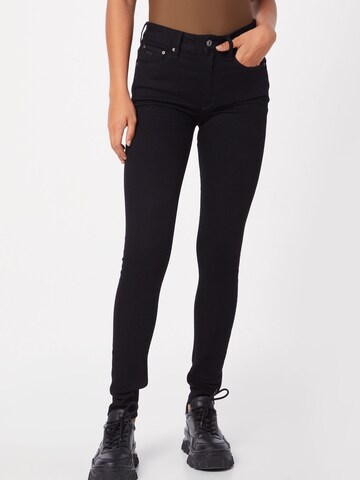 G-Star RAW Skinny Jeans '3301 High Skinny Wmn' in Zwart: voorkant