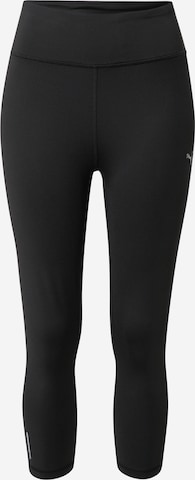 Skinny Pantaloni sport de la PUMA pe negru: față