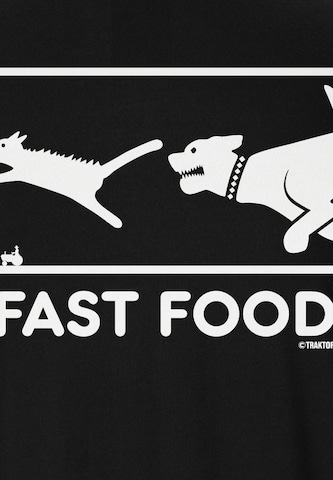 LOGOSHIRT T-Shirt 'FAST FOOD' in Schwarz