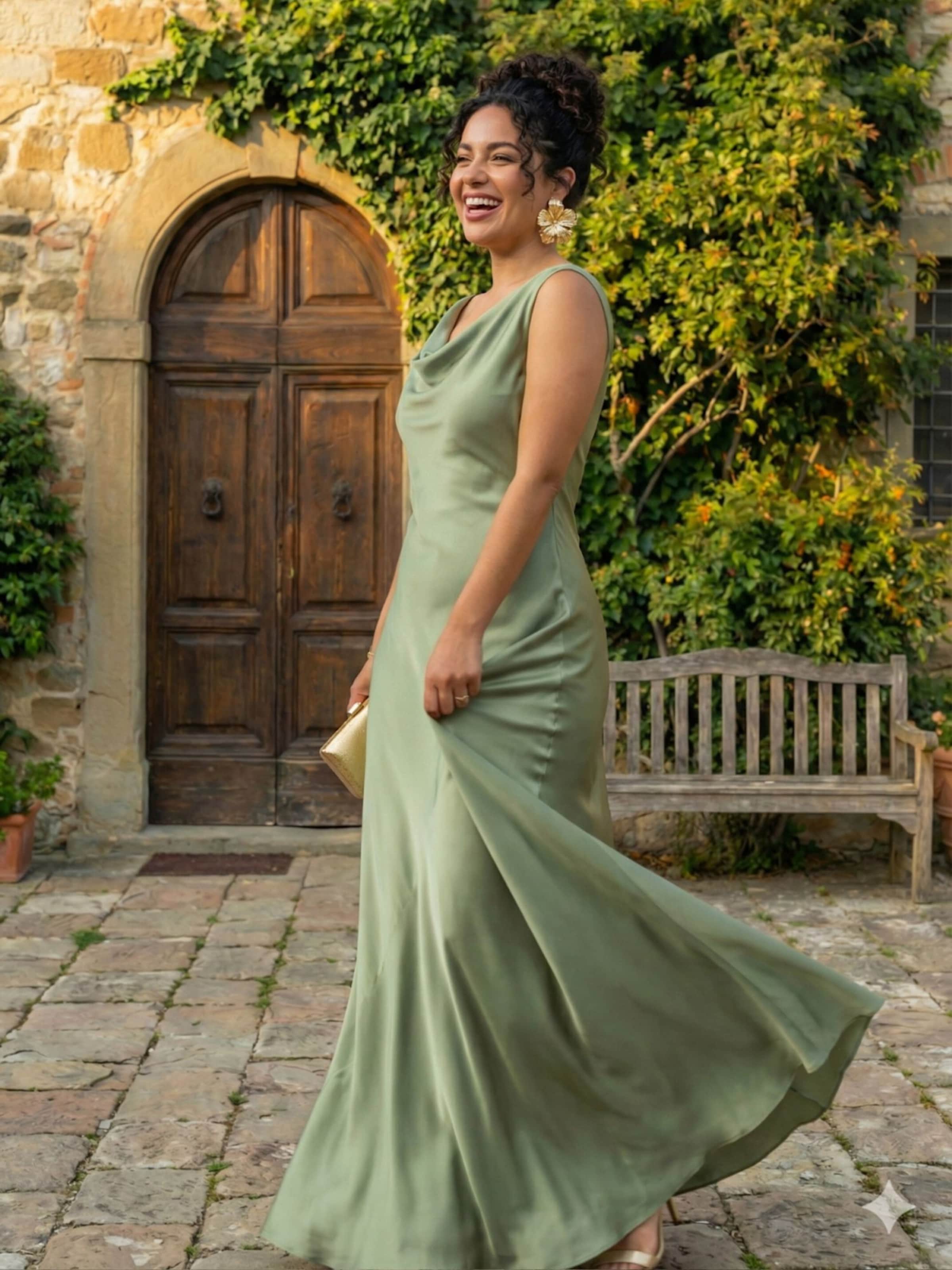 Mariah - Green Dress Guest Look