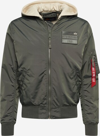 ALPHA INDUSTRIES - Ajuste regular Chaqueta de entretiempo en verde: frente