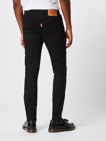 LEVI'S ® - Skinny Vaquero '519 Ext Skinny Hi Ball' en negro: atrás