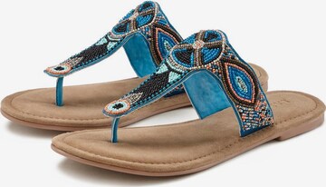 LASCANA T-Bar Sandals in Blue
