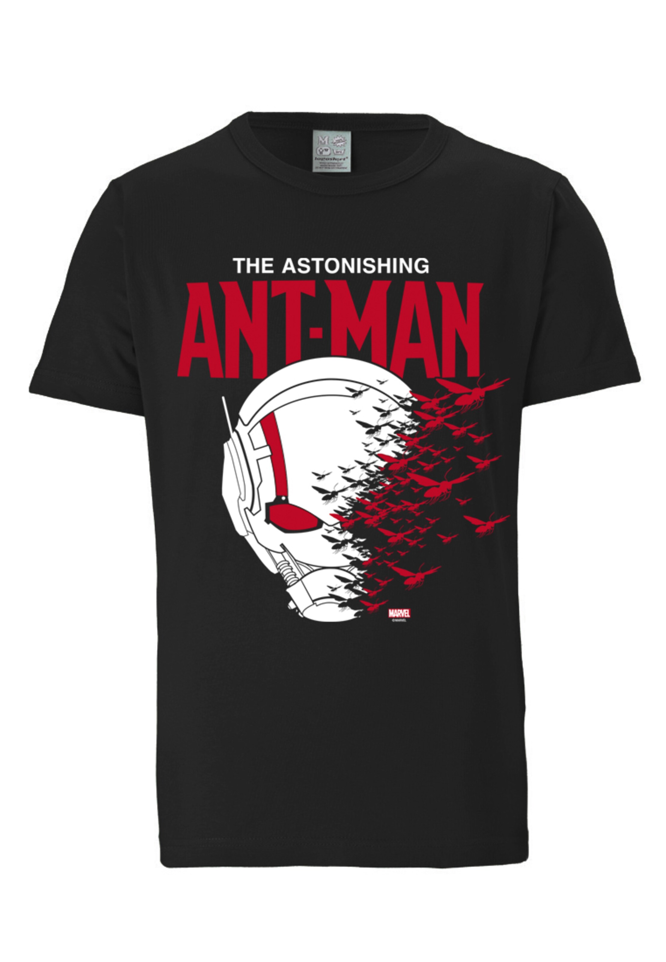 LOGOSHIRT Shirt 'Ant-Man' in Black: front