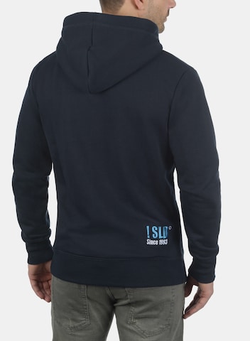 !Solid Zip-Up Hoodie 'Benn High-Neck' in Blue