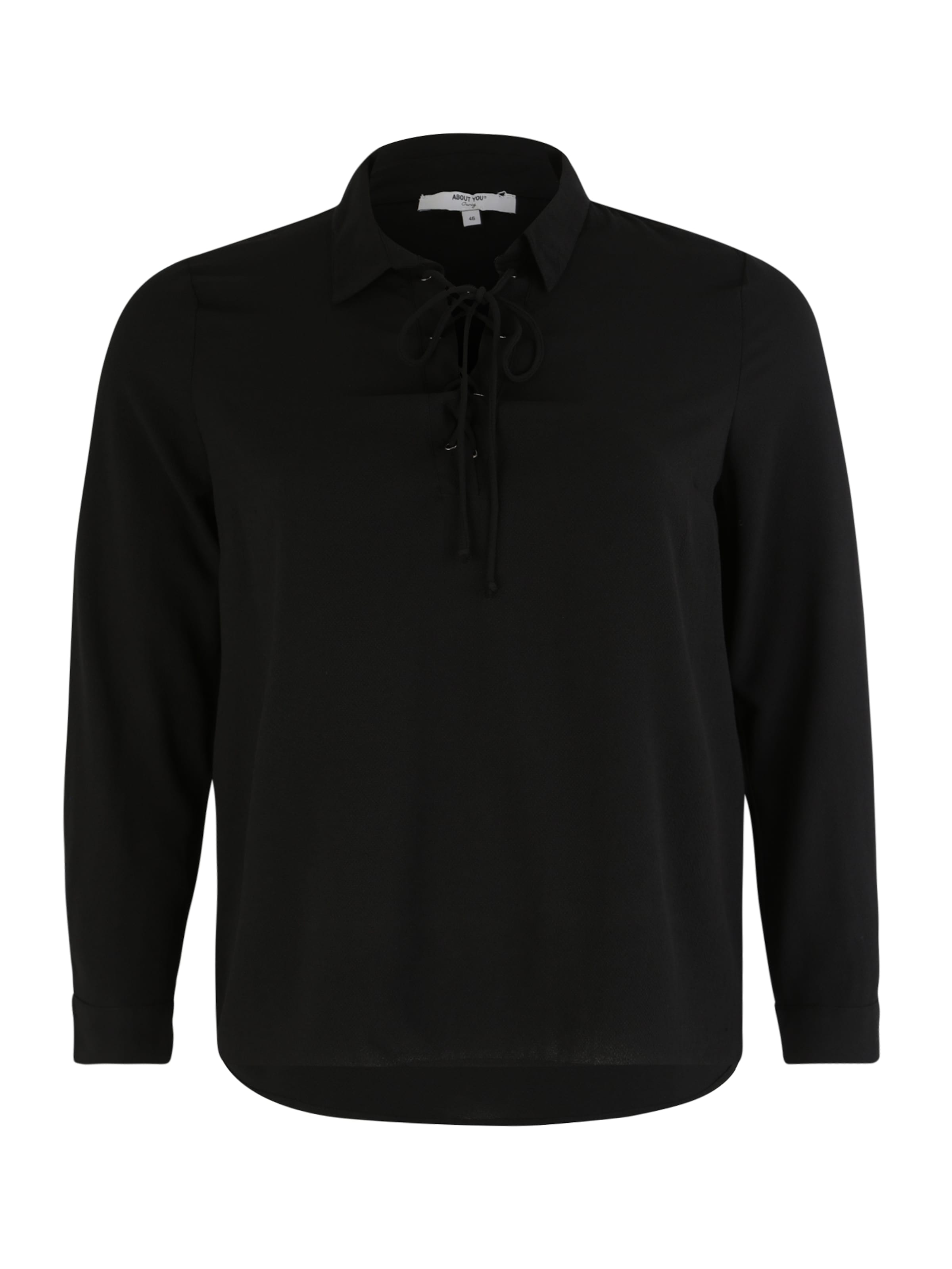 ABOUT YOU Curvy Μπλούζα 'Elonie' σε μαύρο: μπροστά