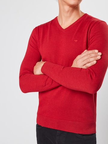 TOM TAILOR Regular Fit Pullover i rød