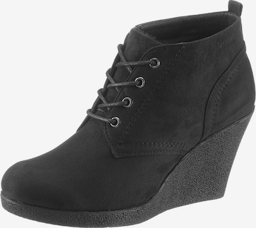 CITY WALK Lace-Up Ankle Boots in Black: front