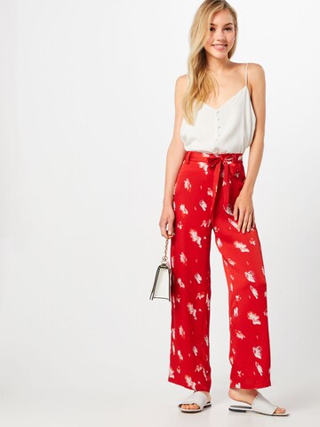 ONLY Wide leg Broek in Rood