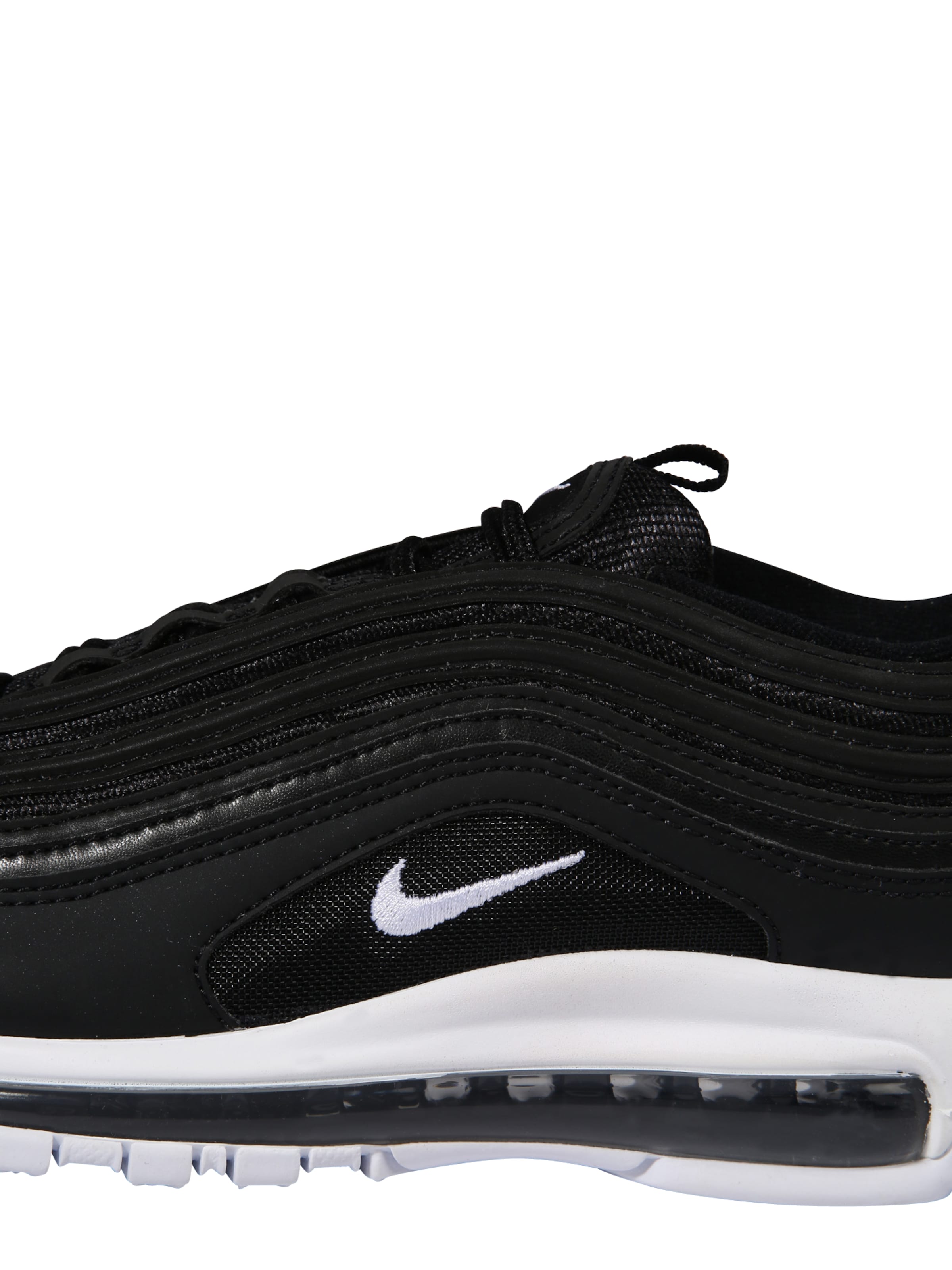 nike air max 97 premium trainers in black cracked leather