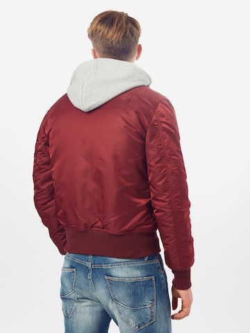 ALPHA INDUSTRIES Between-Season Jacket 'MA-1 D-Tec' in Red