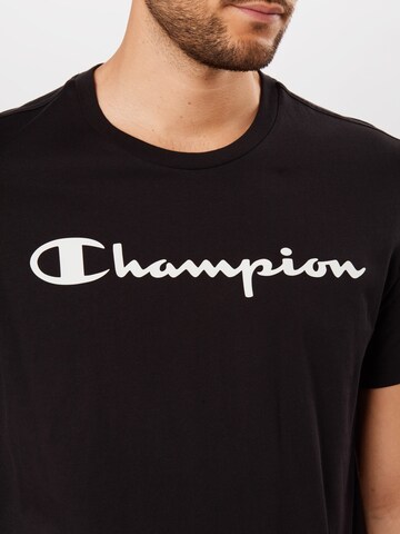 Champion Authentic Athletic Apparel Klasický střih Tričko – černá