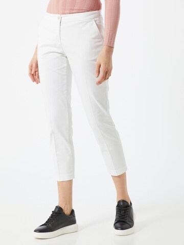 BRAX Regular Pleated Pants 'Maron' in White: front