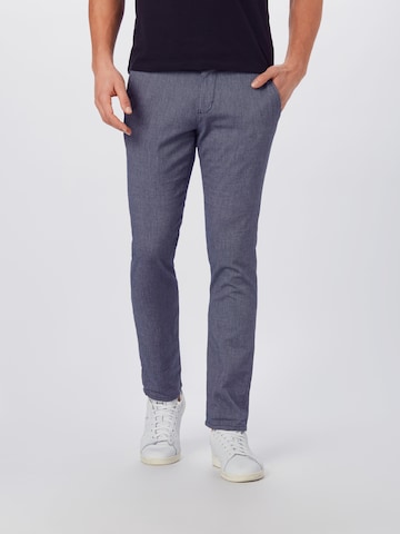 TOM TAILOR DENIM - Slimfit Pantalón chino en azul: frente