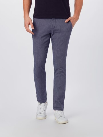 Slimfit Pantaloni eleganți de la TOM TAILOR DENIM pe albastru: față