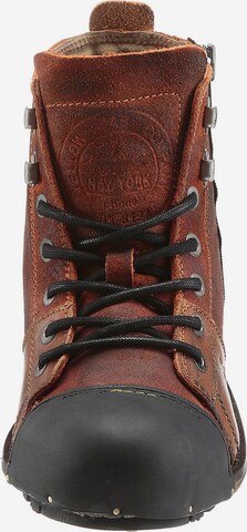 YELLOW CAB Lace-Up Boots 'Industrial' in Brown