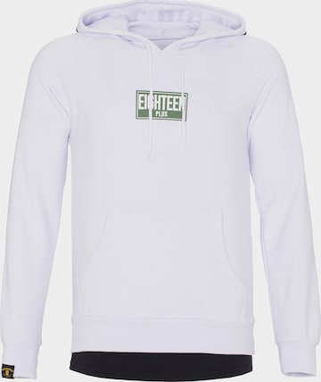 Sweat-shirt PLUS EIGHTEEN en blanc : devant