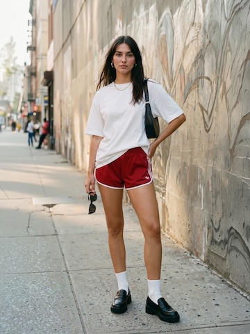 Red Sporty Shorts Look