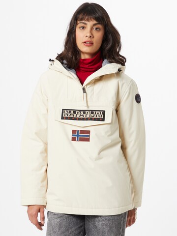 NAPAPIJRI Weatherproof jacket 'Rainforest' in Beige: front