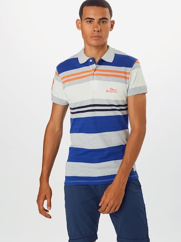 BLEND Regular Fit Poloshirt in Blau: predná strana