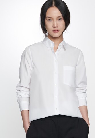 SEIDENSTICKER Blouse 'Schwarze Rose' in Wit: voorkant