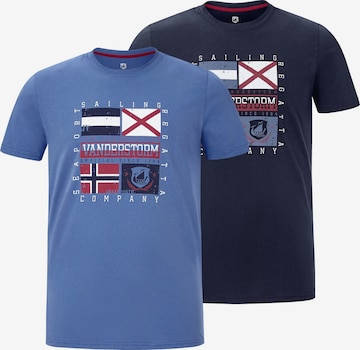 Jan Vanderstorm Shirt ' Preben ' in Blauw: voorkant