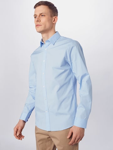 Matinique Slim fit Button Up Shirt 'Robo' in Blue: front