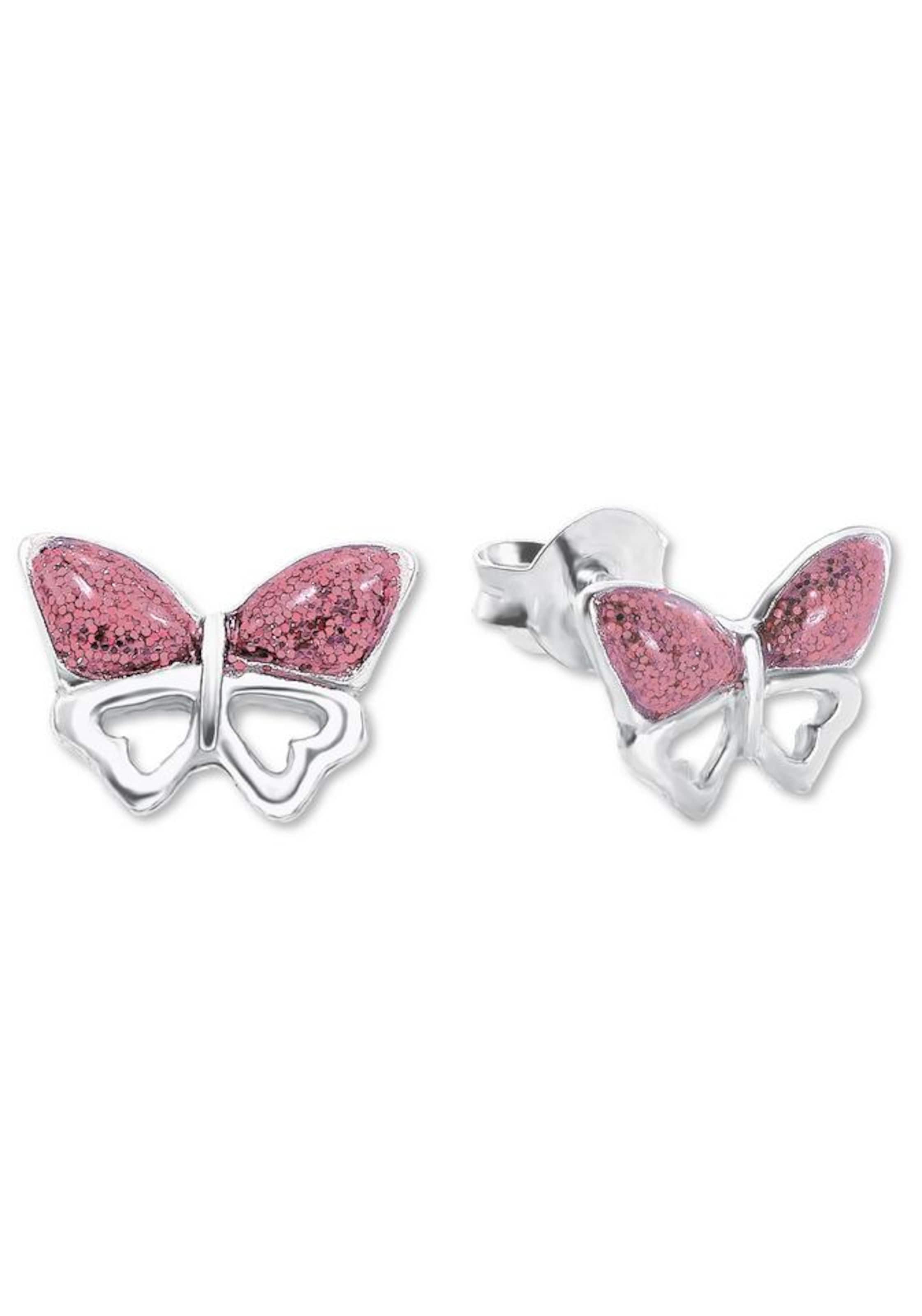 AMOR Earrings 'Schmetterling' in Silver: front