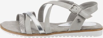 TOM TAILOR Páskové sandály – stříbrná