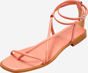 EDITED T-Bar Sandals 'Shela' in Orange: front