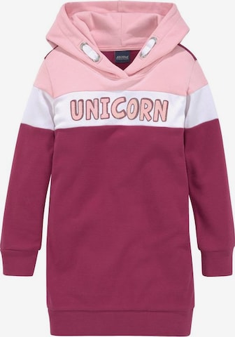 ARIZONA Sweatkleid 'UNICORN' in Rot: predná strana