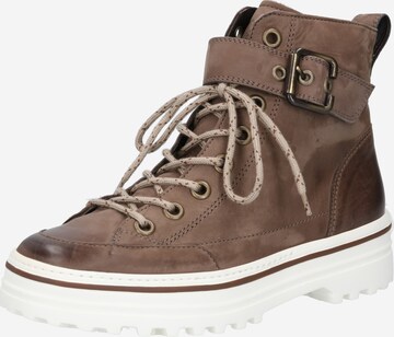 Paul Green Lace-Up Ankle Boots in Brown: front