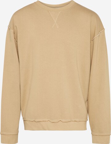 Urban Classics Pullover 'Open Edge Crew' in Beige: predná strana