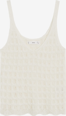 MANGO Knitted Top 'RILESTO' in White: front