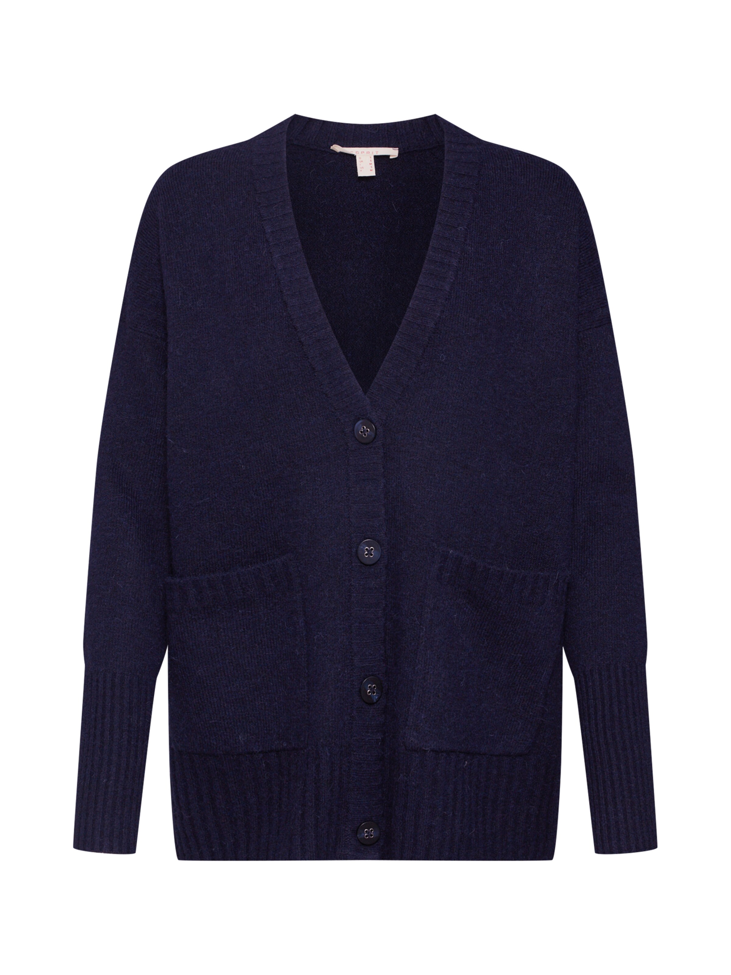 ESPRIT - Gebreid vest in de kleur Navy