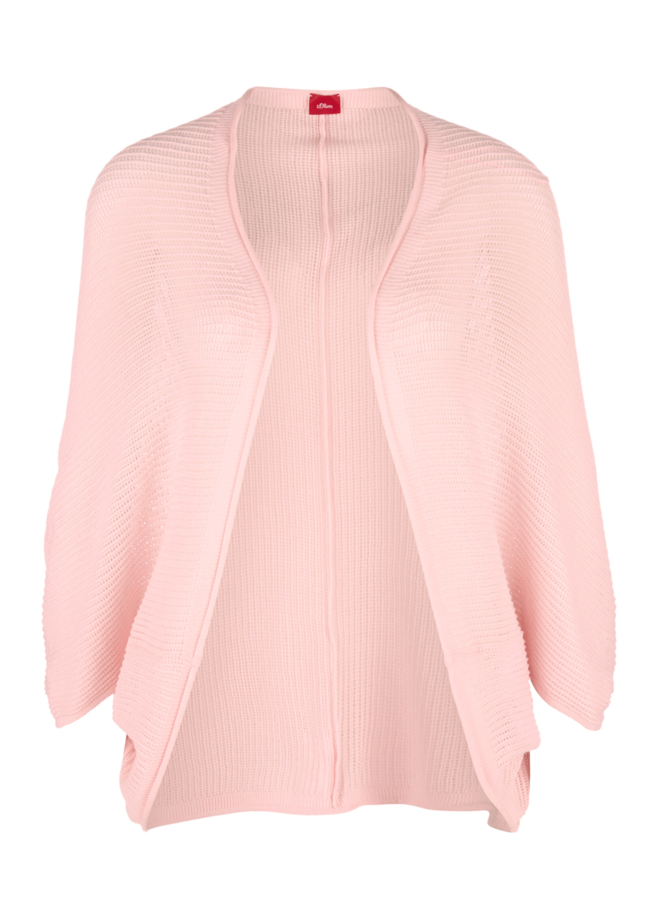 s.Oliver - Poncho in Netzstrick-Optik in pink
