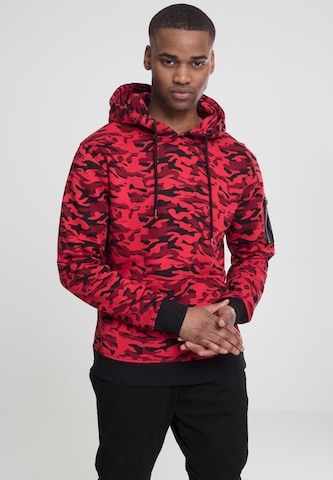 Sweat-shirt Urban Classics en rouge : devant