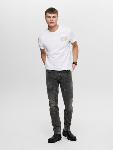 Only & Sons Slimfit Jeans 'Sloom' in Grijs: voorkant