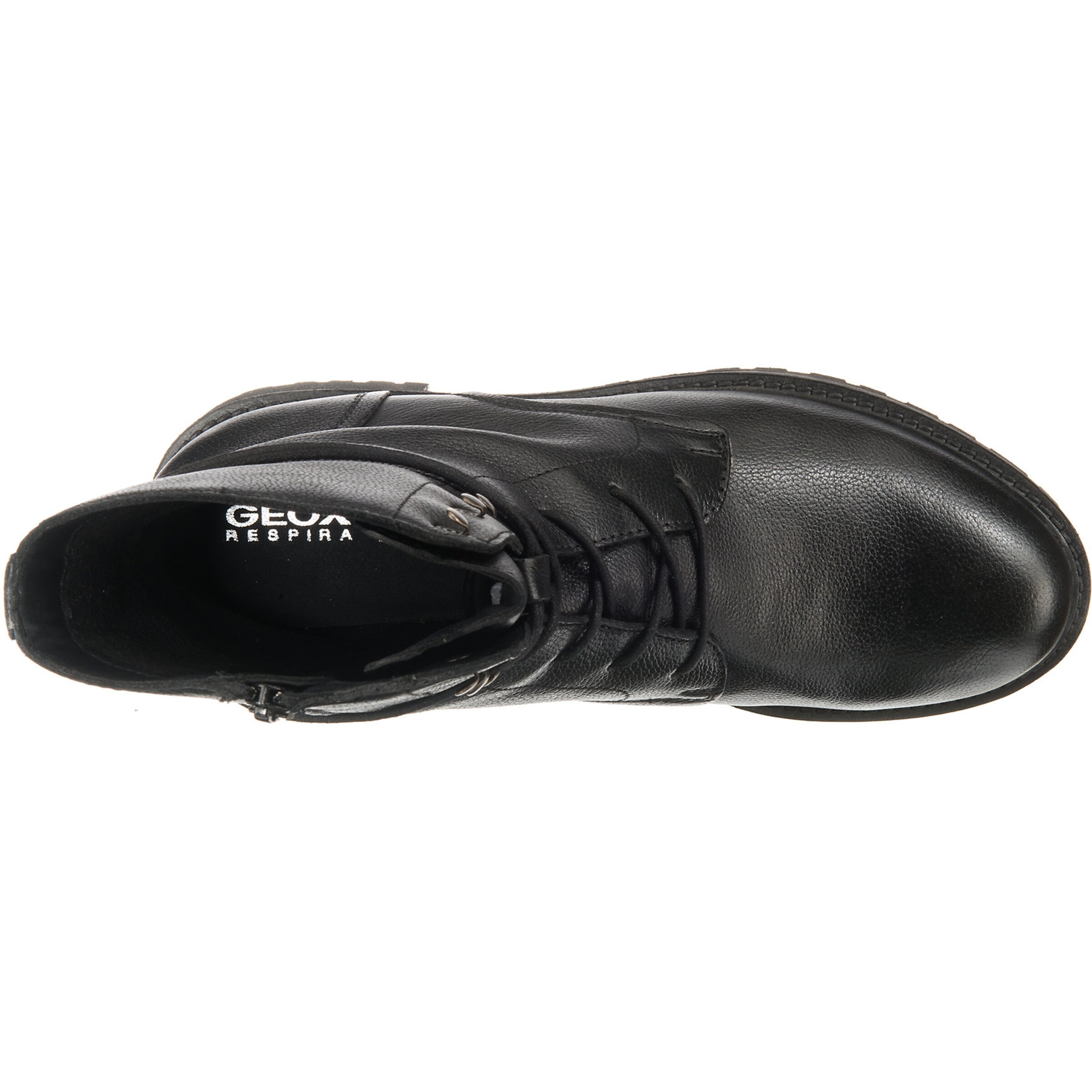 GEOX Schnürstiefelette in Schwarz