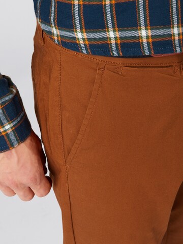 SELECTED HOMME Regular Chino trousers 'YARD PANTS' in Brown