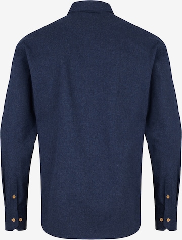 Kronstadt Slim Fit Hemd 'Dean 07a Plain' in Blau