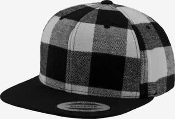 Cappello da baseball 'CHECKED FLANELL' di Flexfit in grigio: frontale