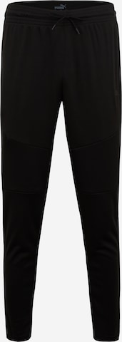 PUMA Tapered Sportbroek in Zwart: voorkant