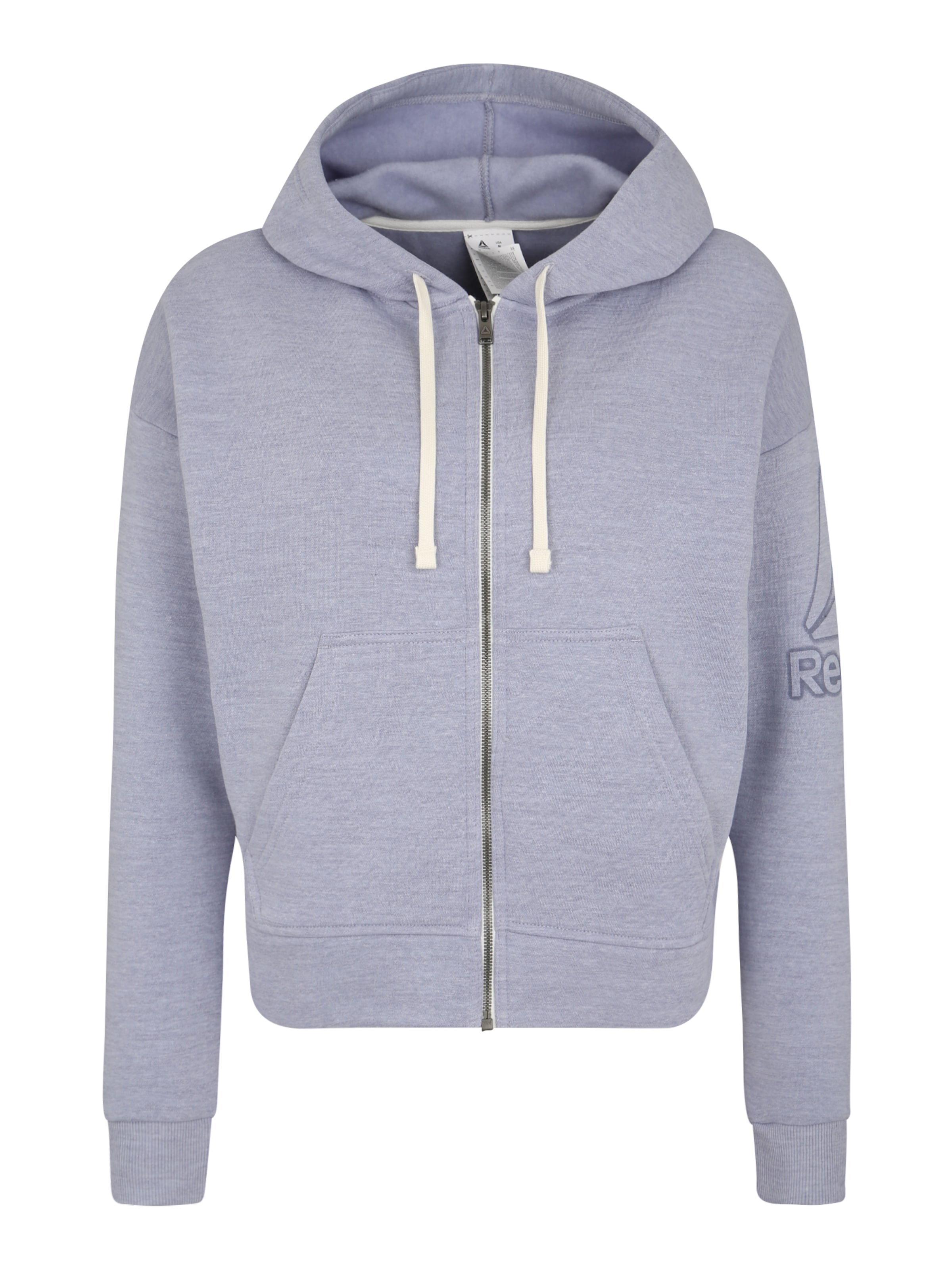 REEBOK - Sport-Sweatjacke 'Marble' in rauchblau