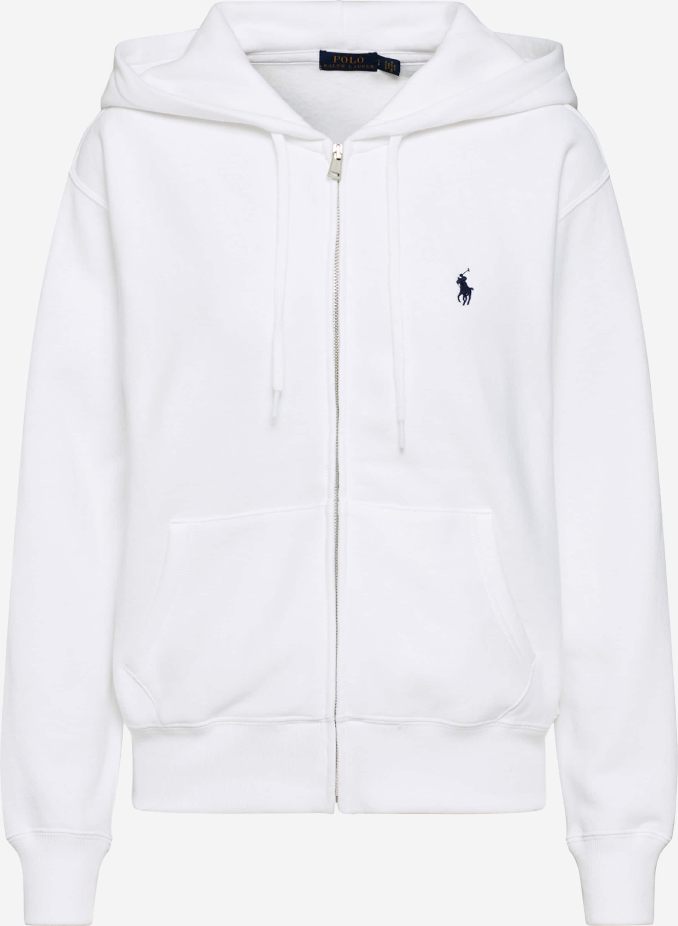 Polo Ralph Lauren Zip Up Hoodie in White ABOUT YOU