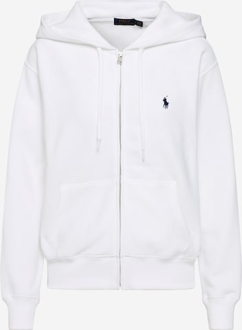 Polo Ralph Lauren - Sudadera con cremallera en blanco: frente