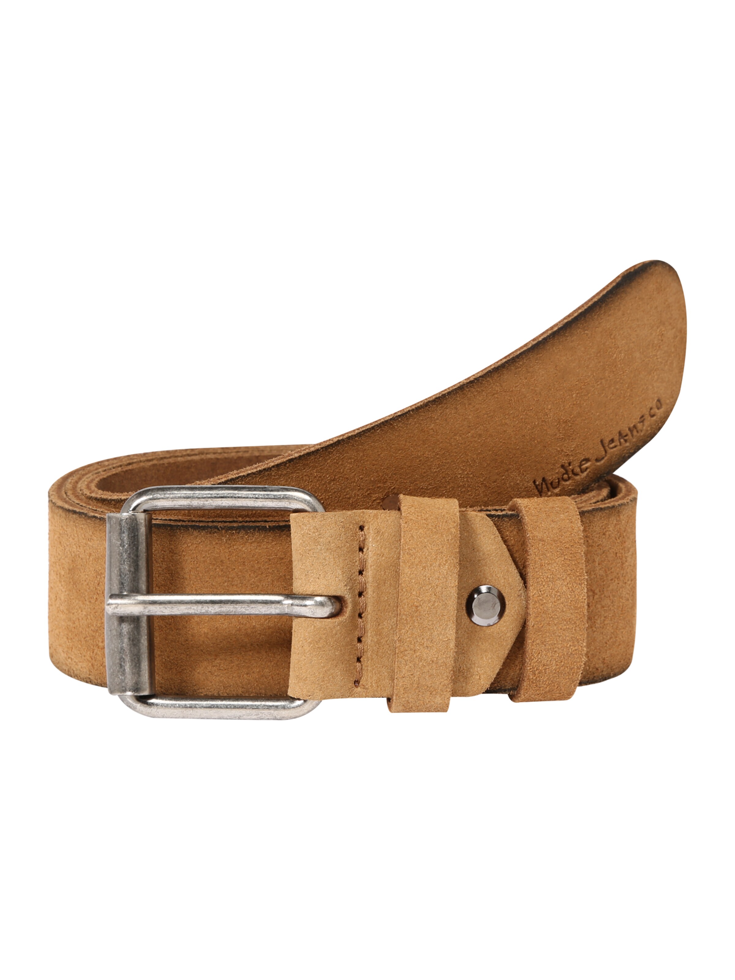 Nudie Jeans Co - Riem 'Pedersson Suede Belt' in de kleur Oker